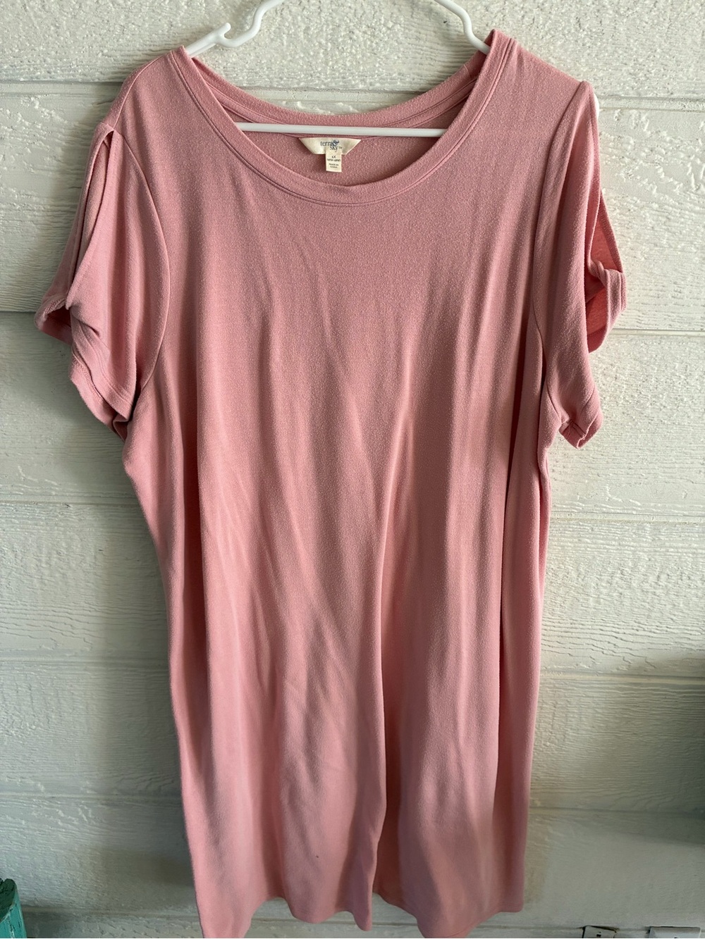 Terra & Sky Dusty Pink Short-Sleeve Tunic Top